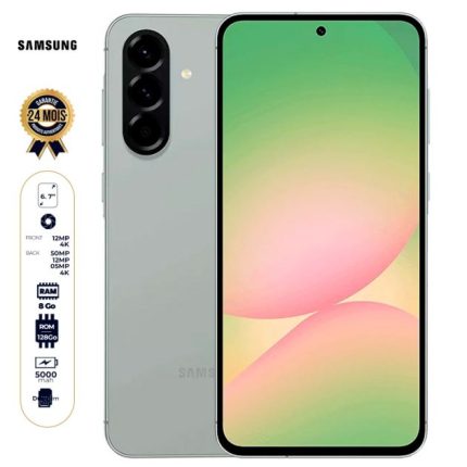 Samsung Galaxy A56 5G - 128 Go - 8Go RAM - 6.7" - Dual Nano SIM - 50MP+12MP+5MP 4k/12MP - 5000mAh - Garantie 2 ans