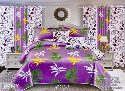Draps Trois places, 2 Draps, 2 Taies, 2Rideaux