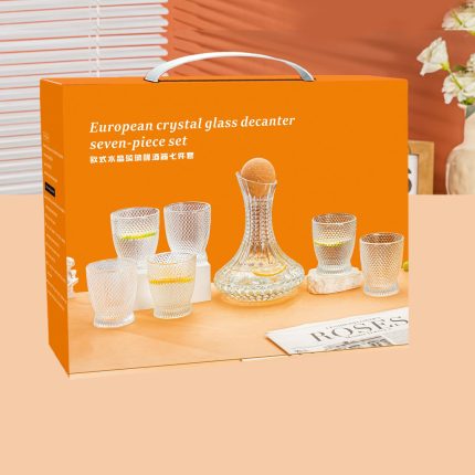 European Crystal Glass Decanter 7pcs Set