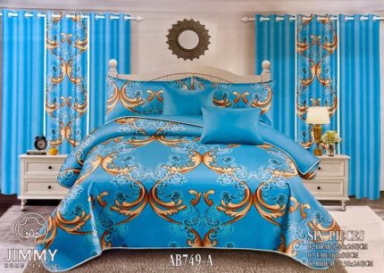 Draps Trois places, 2 Draps, 2 Taies, 2Rideaux