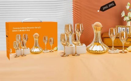 Ensemble d’une Carafe et de Verres 6Pcs