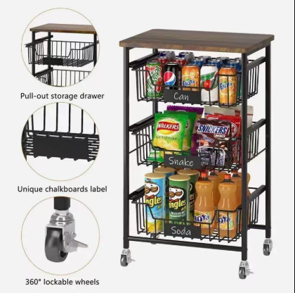 Chariot de Rangement de Cuisine