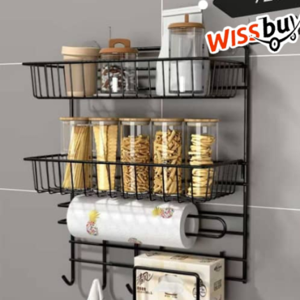 Étagère de Rangement Murale Pour Cuisine / Support à Epices Mural - W - JJG