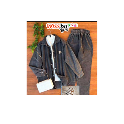 Ensemble deux pièce en jeans/ou chemise-veste longue manche-bien lourd