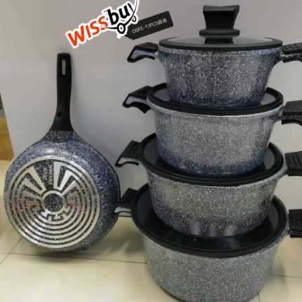 Ensemble D'ustensiles de Cuisine Antiadhésifs / Batterie de Cuisine en Granit Antiadhésives - W - JJ