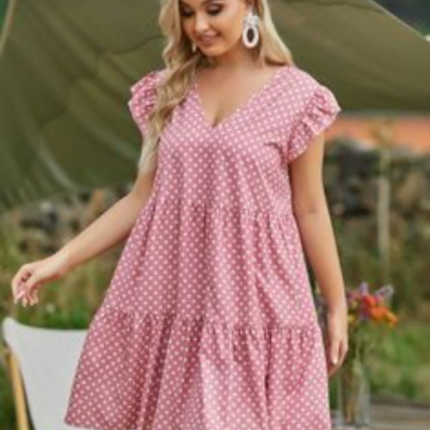 Robe à Pois Rose / Robe Smocke à Pois Rose - CLS