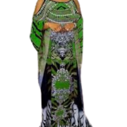 Robe Longue de Style Caftan / Tunique Longue à Motifs - CLS