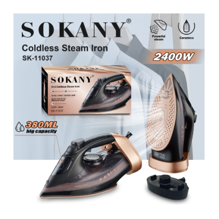 Fer à vapeur électrique SOKANY / Cordless Steam Iron - 2400W - JING