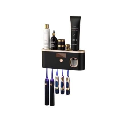 Distributeur de Dentifrice Automatique et Stérilisateur de Brosses à Dents Mural.