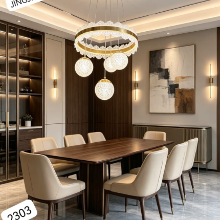 Lustre  2303 - Cristal + Sphères LED