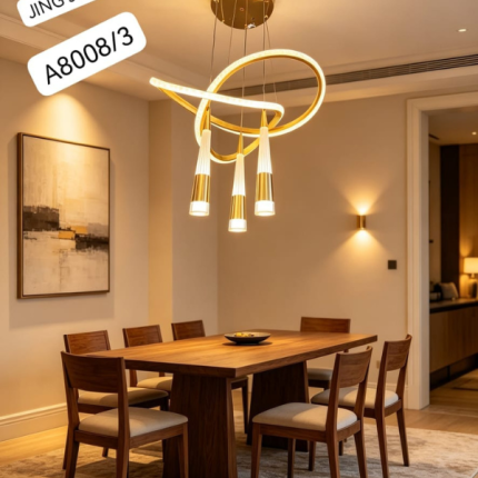 Lustre A8008/3 - Anneaux LED Torsadés