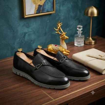 mocassins noir cuir+semelle sport(Frank Shop)