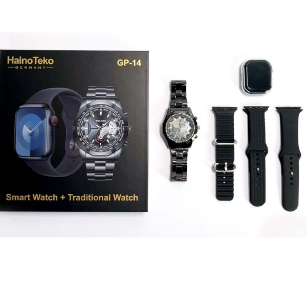 Design sans titre (1) Coffret Haino Teko GP-14 — Smart Watch + Traditional Watch – Image 1