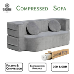 Canapé Inclinable en Mousse Compressée & Pliable