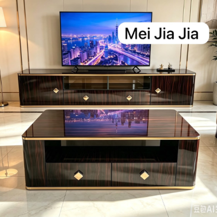 set meuble tv+table basse luxe