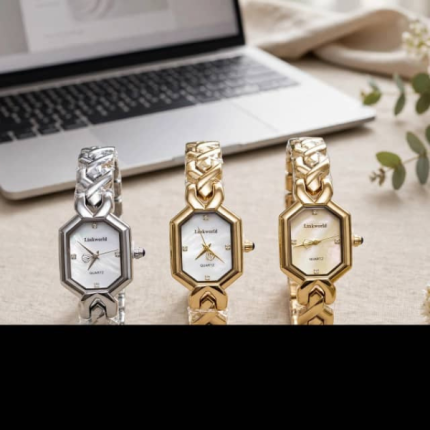 MONTRE LOOKWORLD OCTAGON CHAÎNE TRESSÉE
