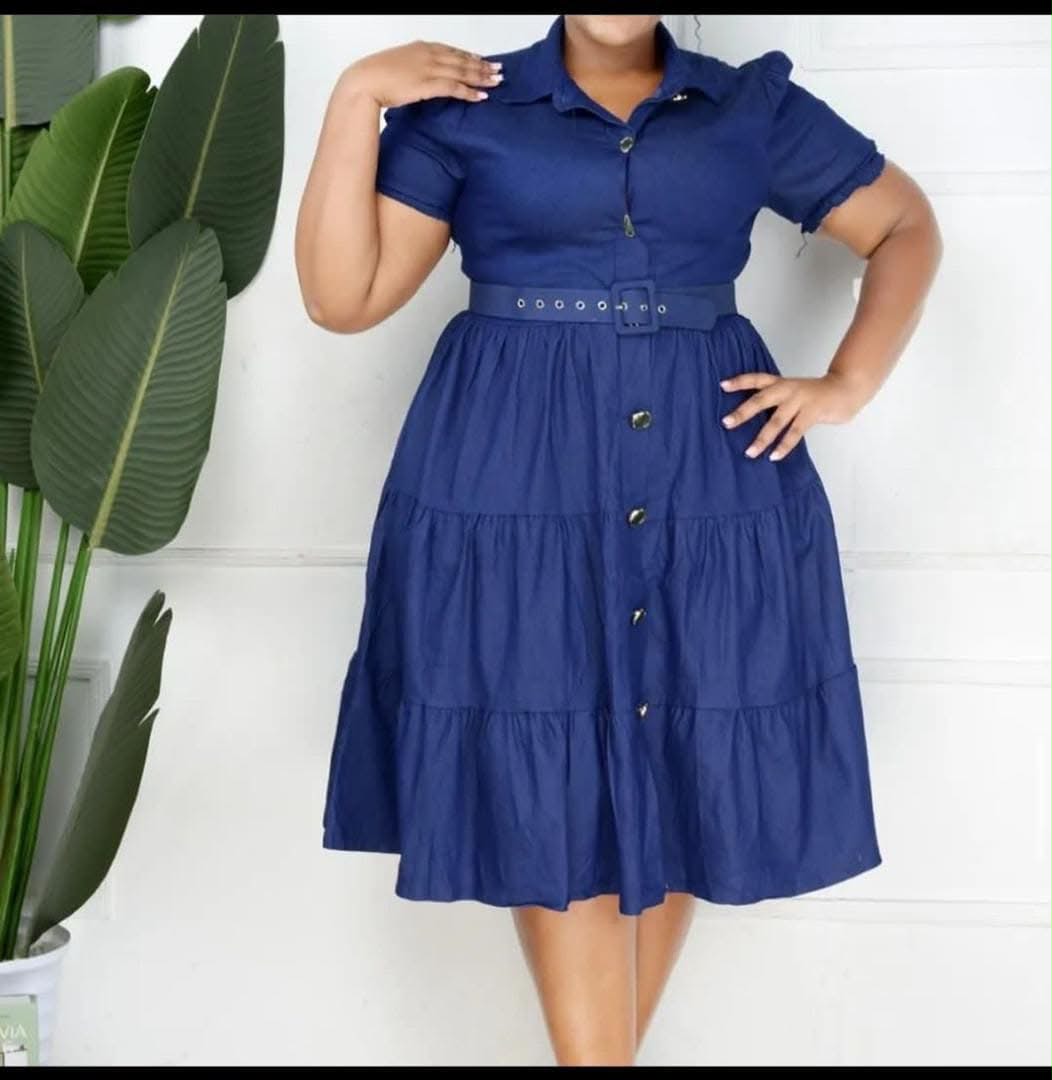 WhatsApp Image 2026-08-13 at 12.38.45 PM Robe chemise mi-longue blue royal – Image 1
