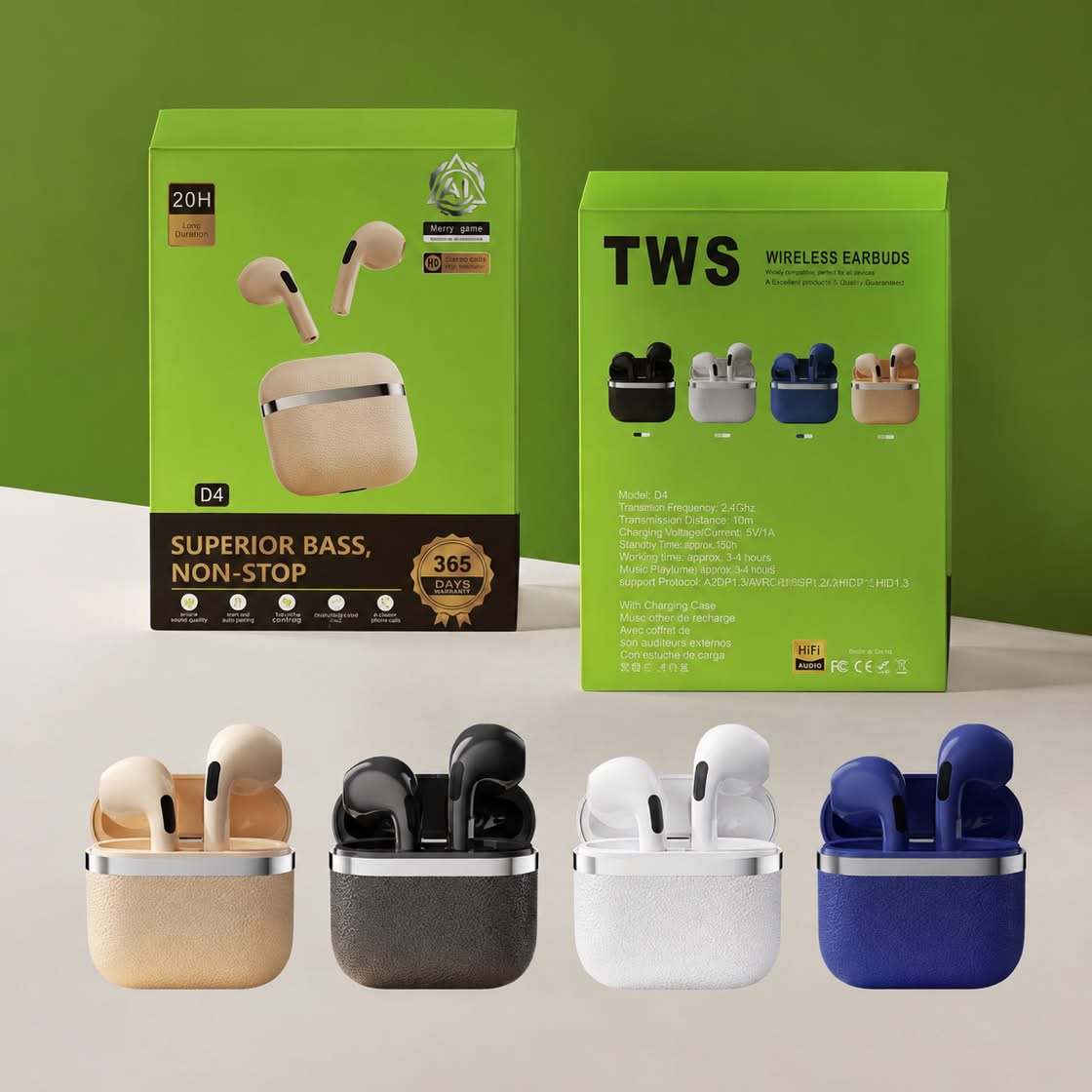 WhatsApp Image 2026-08-21 at 10.25.56 Écouteurs TWS D4 Sans Fil - Bluetooth - 20H Autonomie - Bass Boost – Image 1