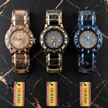 MONTRE IRADD TRIO PYRAMID DIAMOND - Rose / Bicolor / Bleu